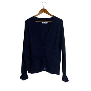 Jessica navy 100% cotton cardigan.‎ Size large